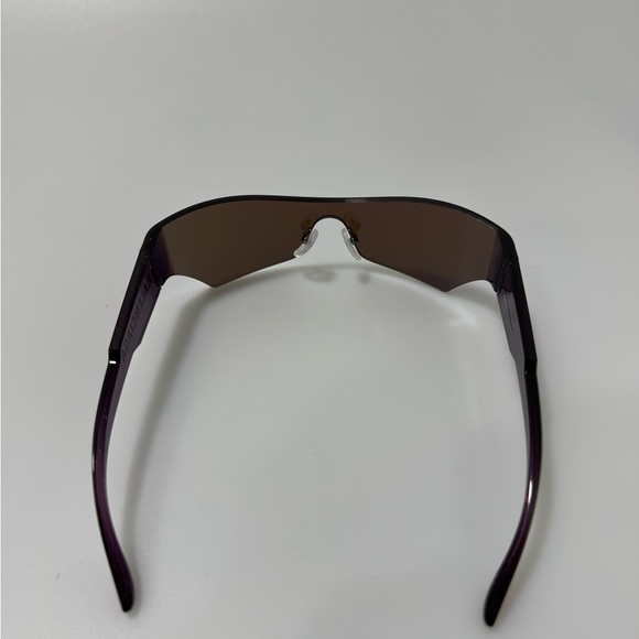 Balenciaga Mirrored Shield Sunglasses Blue Multi - Picture 4 of 10